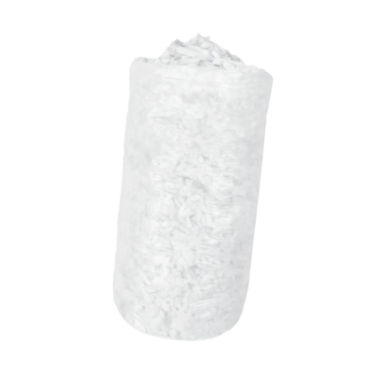 Imbottitura in memory foam di supporto, ricarica in memory foam triturato per vari cuscini, quantità generosa per esigenze artigianali, ricarica triturata per cuscini a, Bianco, 43x18x18cm