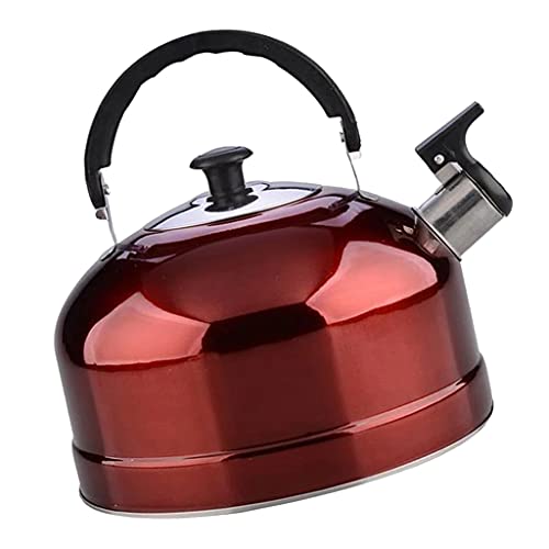 Wltk Teakettle Stainless Steel Whistling Kettle Induction Cooker Teapot Red 4L #TOP3