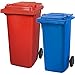 Produktbild BRB Set mit 1x DIN Mülltonne 120 Liter blau und 1x DIN Mülltonne 240 Liter rot