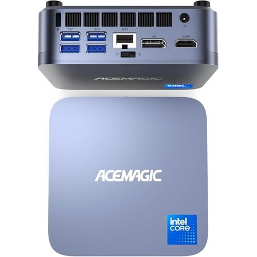 ACEMAGIC M5 Mini Gaming PC, Intel Core 14500HX Mini Computers (14C(6P+8E)/20T, 4.9GHz), 16GB RAM 512GB PCle4.0 SSD Micro Desktop PC, Triple 4K Display, USB Type-C, WiFi6, BT5.2, Business Off