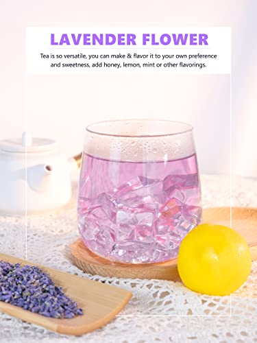 Image of TeeLux Lavender Flowers Tea, Dried Lavender Buds for Drinks, Baking, DIY Beauty, Crafts, Sachets, Delightful Aroma, Caffeine-Free, 16oz (Pack of 2)