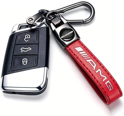 Image of Genuine Leather Car Keychain Key Ring Accessories New