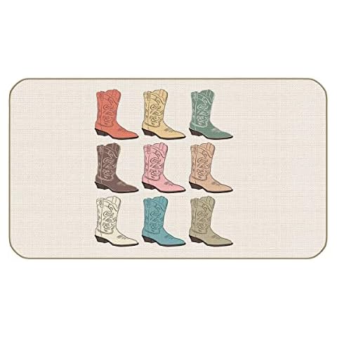 Retro Western Cowboy Cowgirl Door Mat Cover
