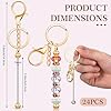 Tondiamo 24 Pcs Beadable Keychain Bars Bulk Beads for Keychain Making Kit Gifts for Women Men DIY Crafts(Gold) #1