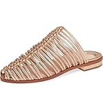 Cecelia New York Gloria Slide Sandal Rose Gold Closed Toe Caged Mule Flats (Rose Gold, 7)