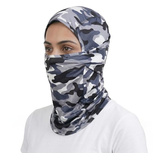 Image of UV-Protected Full Face Mask for Men and Women, Breathable Helmet Liner, Sweat Absorbing, Odour-Free, 4-Way Stretch, Sun & Dust Protection - Perfect for Bike Riding