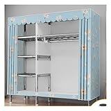 Application: The fabric wardrobe has great convenience and is suitable as a temporary wardrobe for students and dormitory tenants. It can also be used as additional storage space at home to help you use space efficiently and is the best choice for bedrooms and dressing rooms.