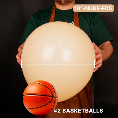Image of PartyWoo Nude Balloons 20pcs 18 Inch Apricot Boho Fall Neutral Latex Helium Balloons for Graduation Wedding Anniversary Birthday Boy Baby Shower Woodland Boho Theme Party Decorations Brown-F05