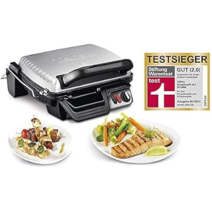 Tefal Kontaktgrill 3in1 mit Überback-Funktion und Auffangschale, doppelte Grillfläche, Aufklappbar als Tischgrill/BBQ… – Bild 5