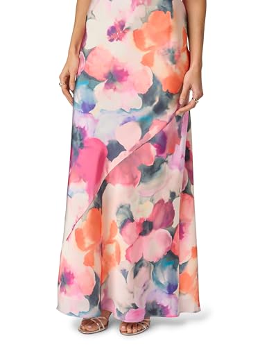 Image of Adrianna Papell Printed Sateen Long Dress