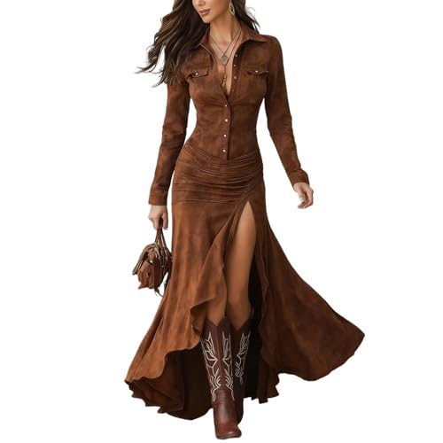 WDCHAOYUE Robe Femme Casual Doux Col Rond Robe Tunique Uni