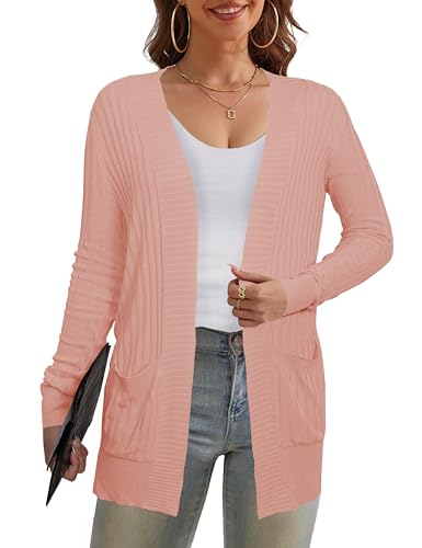 Image of REDHOTYPE Women's Cardigans with Pockets Casual Lightweight Open Front Cardigan Sweaters for Women (S-2XL)