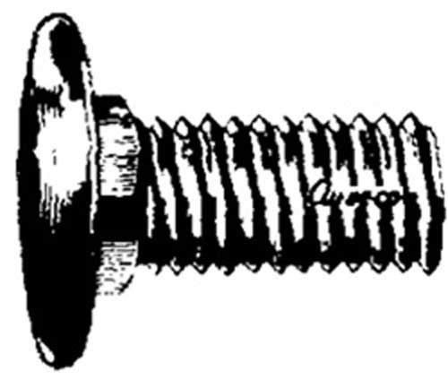 25 7/16-14 x 1 Stainless Steel Capped Pan Head Bumper Bolts with Lock Nuts