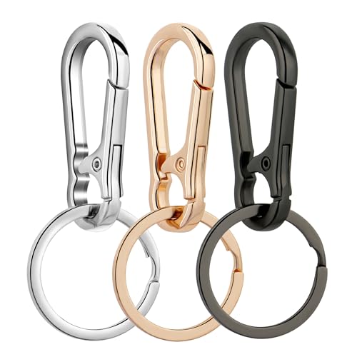 Wikavanli Metal Keychains Keyring Key Chain Ring Clip Holder Organizer for Home Car Keys Key Finder Women Men