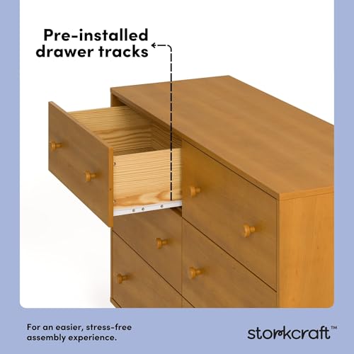 Image of Storkcraft Texas 6 Drawer Dresser, Almond