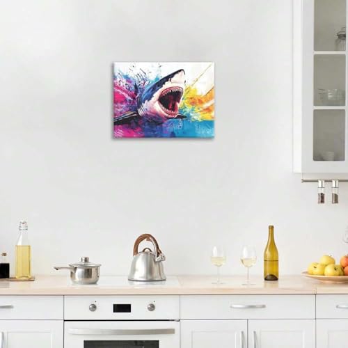 Affiche murale requin colorée pour transformer le design d'une chambre d'ado - 7