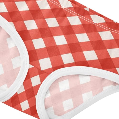 Red White Buffalo Checkered Plaid Toddler Girls's Underwear 2T 23008724