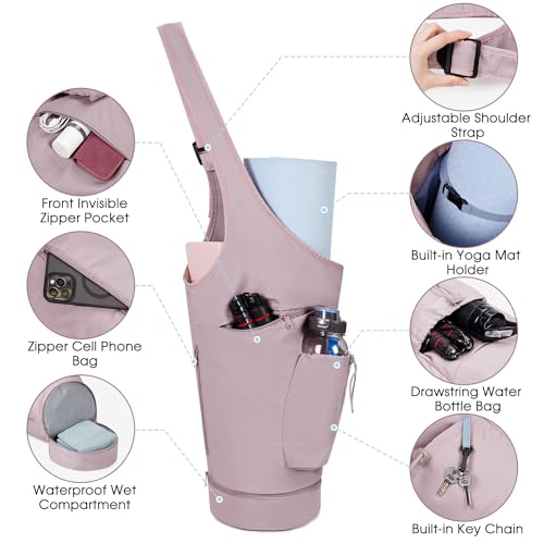 sportsnew Yoga Bag Large Yoga Mat Bag with Bottle Pocket and Wet Compartment, Patent Pending - Image 4