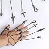 HXH Kurapika Chains Kurapika Cosplay Judgement Hand Chain Bracelet Anime Jewelry with Ring-Great Gift for Women Men