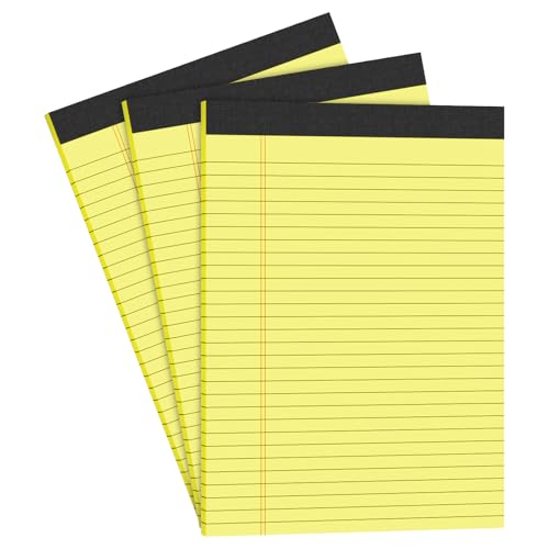 Bloc de notas legal amarillo para oficina y estudios AILZFEI de 8.5x11 pulgadas