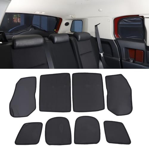 トヨタ FJクルーザー 2007〜2021年に対応 メッシュサンシェード 車 サンシェード 遮光 カーテン メッシュカーテン カーシェード アイソレーション 蚊よけ 日よけ UVカット 通気性 断熱 ワンタッチ取付 内装 パーツ 車種専用設計