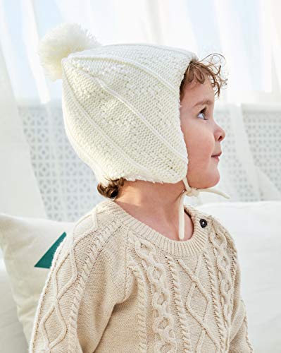 Home Prefer Toddler Girls Winter Hat with Earflaps Warm Thermal Kids Knitted Hat2