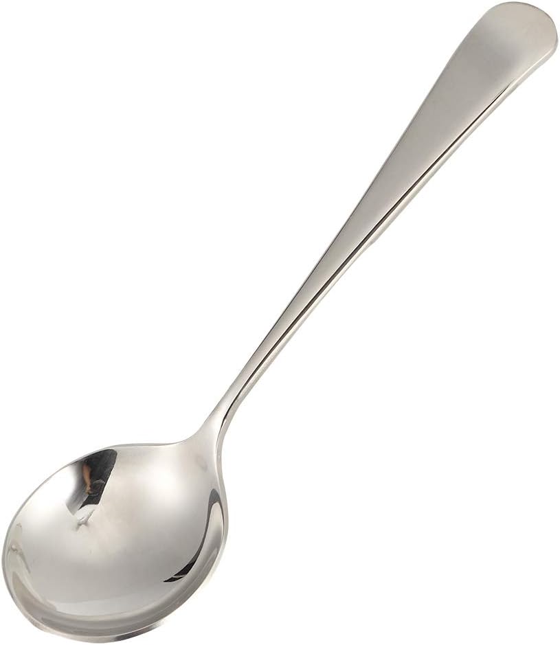 Soup Spoon, Easy Care Kitchen Utensils Tablespoons Stainless Steel for Home Party Barbecue Kitchen (Stainless Steel Color)