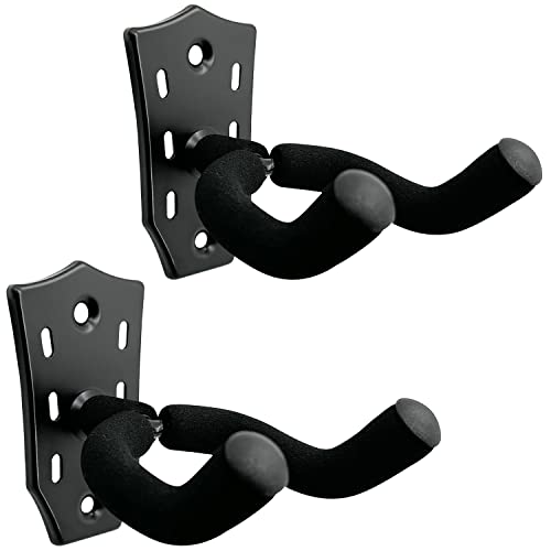 MOYACA Lot de 2 supports muraux en métal pour guitare avec vis, support de guitare avec éponge de protection, support de… - Les Beatles, Paul McCartney, John Lennon, RIngo Starr, George Harrison MOYACA Lot de 2 supports muraux en métal pour guitare avec vis, support de guitare avec éponge de protection, support de…
