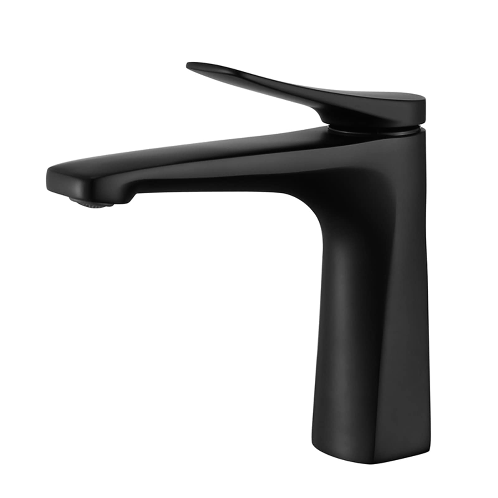 Robinet noir lavabo de salle de bain mélangeur eau chaude et froide en laiton gris