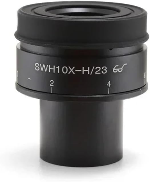 Microscope Accessories Kit 1PCS SWH10X-H/23 (25mm) Parallax Adjustable High Eye Point Eyepieces for Stereo Microscope Eyepiece, Mounting Size 30mm Microscope Slides(H23)