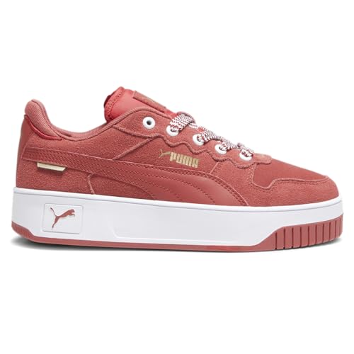 PUMA PUMA Womens Carina Street Sneaker, THICK LACE Astro Red-Astro Red-PUMA Womens Gold, 10.5