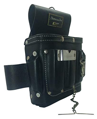 Leather Gold Leather Electrician Tool Pouch, Black | Professional Tool Belt 3400 #TOP1