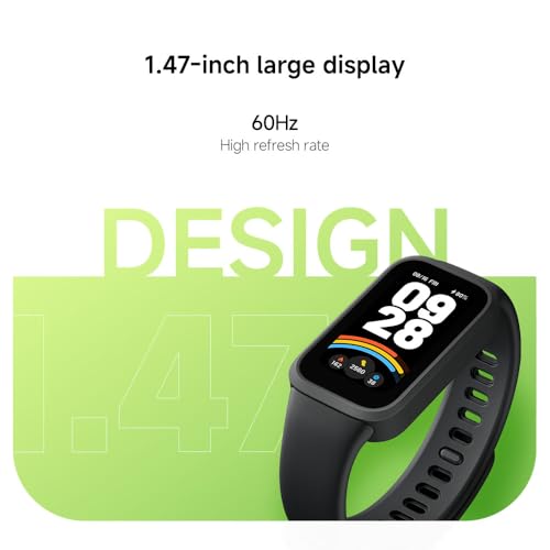 XIAOMI Smart Band 9 Active, Sports Fitness Tracker, 1.47'' TFT Display, 60Hz High Refresh Rate,18 Days Battery Life, Health Monitoring, 50 Sports Modes, 5ATM, Compatible With Android and IOS - Black - Image 4