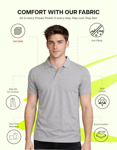 Image of AWG ALL WEATHER GEAR Cotton Rich Solid Polo Tshirt