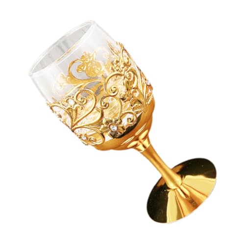 Hoement 1piezas Copa De Creativa De Vaso De Decorativo para Bebidas para Fiestas Color Dorado
