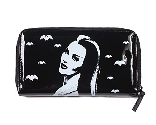 Rock Rebel Lily Munster The Munsters TV Bats Punk Gothic Black Zip-Around Wallet
