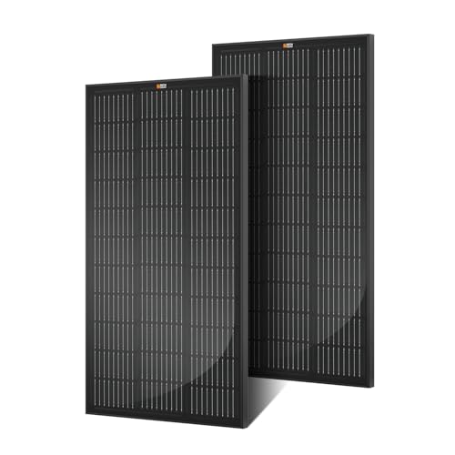 Image of RICH SOLAR Premium 2 Pack of 100 Watt 12 Volt Monocrystalline Solar Panel All Black