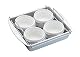 Crème brûlée Set Chicago Metallic mit Ramekin Rack und 4 Keramik Ramekins