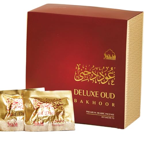Dukhni Oud Bakhoor Deluxe by Dukhni | Arabic Bakhoor Incense | 40 pcs | Handmade, Rich, Luxurious | Natural Woody Oud Blend | Luxurious Ramadan & Eid Gift | to Relax & Meditate