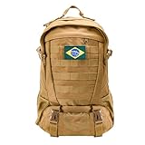 30L Mochila Impermeável Masculina, Resistente e Espaçosa Ideal Para Missões, Acampamentos e Atividades Outdoor (Arenoso)