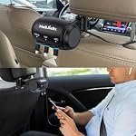 MAGJIEYX for Multi Retractable Car Charging Station Box, 3 in 1 Headrest Fast Power Charging Dock Cord USB Type C Fits iPhone15 14/iPad/Android/Samsung|Uber Lyft Backseat Passengers Share Rid