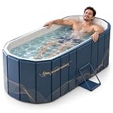 Extra große faltbare Badewanne für Erwachsene, 150 cm, tragbare Badewanne mit...