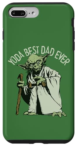 Coque iPhone 7 Plus/8 Plus Star Wars Yoda Best Dad Ever verte silicone