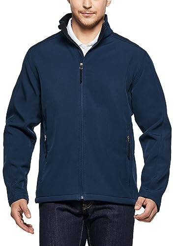 Image of TSLA Men's Full-Zip Softshell Winter Jacket, Waterproof Fleece Lined Athletic Jacket, Outdoor Sport Windproof Jackets