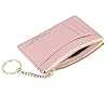 Damen 8 Karten Schmal Minimalistischer Kartenhalter Hüllen Kartenetui Portemonnaie Schlüsselanhänger Front Tasche Geldbörse Mini Kreditkarten Etuis, Rosa #3
