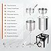 ROVSUN 30QT Turkey Fryer & 10QT Fish Fryer Kit w/ 55,000BTU Propane Stove, Aluminum Outdoor Deep Fryer & Seafood Boiler Steamer w/Baskets, Thermometer, Marinade Injector, Turkey Rack & Rack Lifter