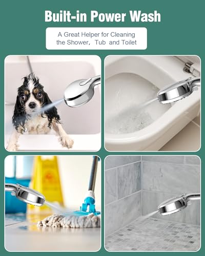 Cabezal de ducha filtrado con manguera extra larga para baño miniatura 5