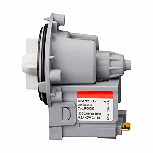Recamania magnetische Universal-Abflusspumpe für verschiedene Waschmaschinenmodelle: LG, Otsein, Samsung, Zanussi, Corberó, Gorenje und Askoll. Modell M231/M332/T2124.