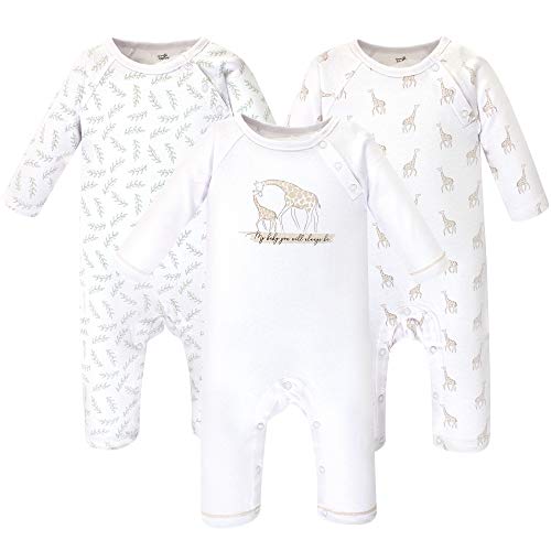 Image of Touched by Nature Baby Girls' Organic Cotton Coveralls