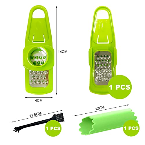 Kitchen Artifact Garlic Mill With Silicone Peeler, Cleaning Brush, Press, Cutter, Chopper - Stainless Steel - Image 2